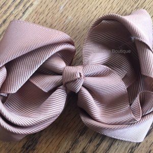 Brown 4" Double Stacked Boutique Bow 5B1851 Handmade NWT Boutique